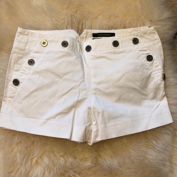 Club Monaco Size 2 White Shorts - Picture 1 of 3